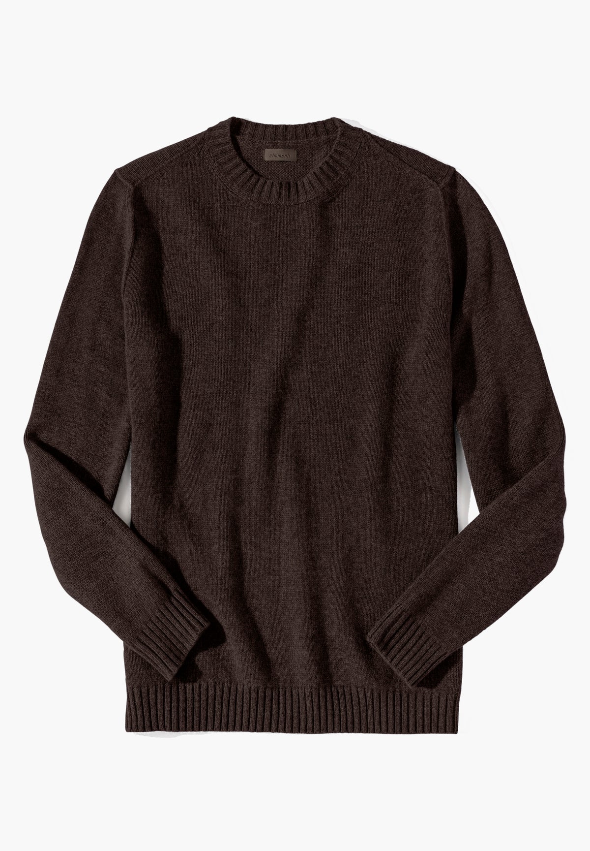 Flat Knit | Pullover - chocolate melange