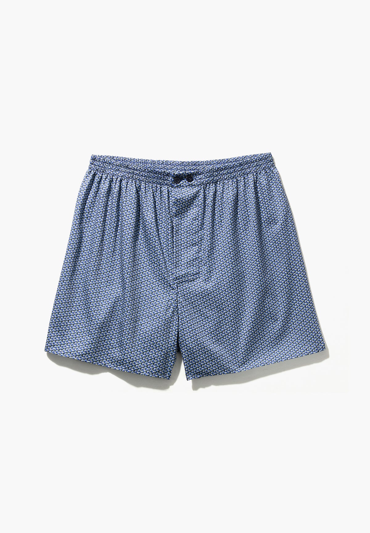 Cotton Sateen Print | Boxer Shorts - fantasy blue