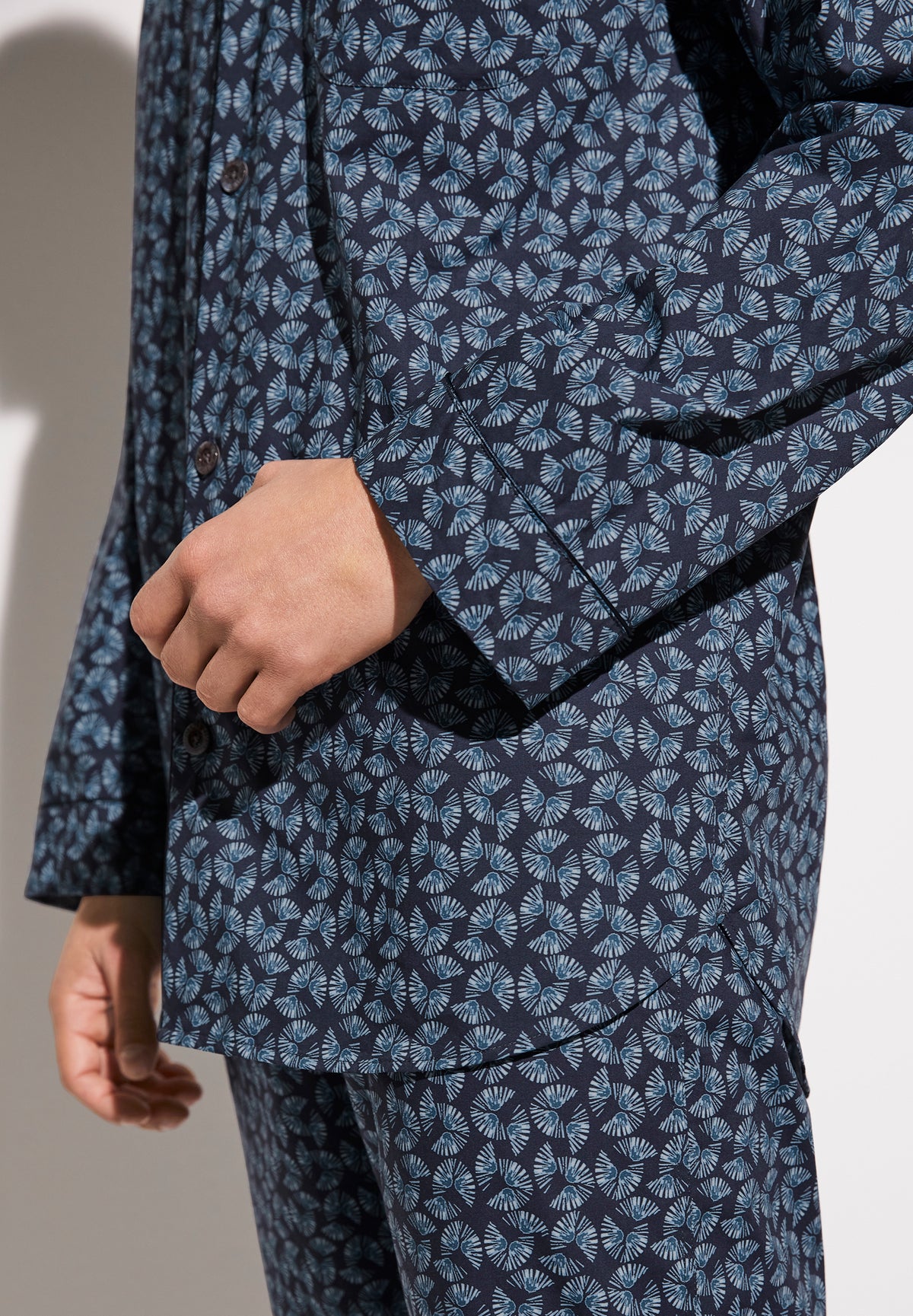 Cotton Poplin Print | Pyjama lang - blue