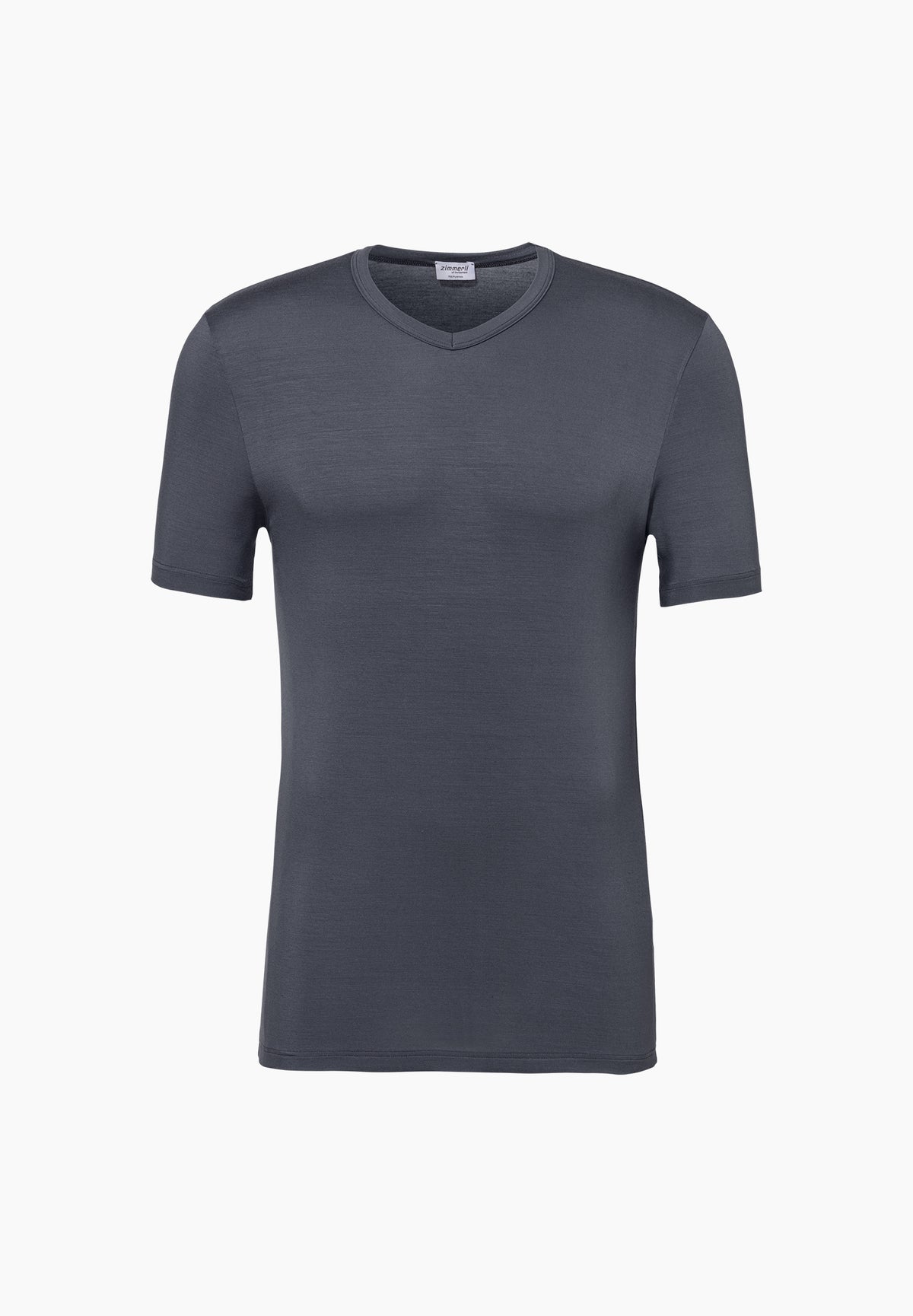 Pureness | T-Shirt kurzarm V-Ausschnitt - winter blue