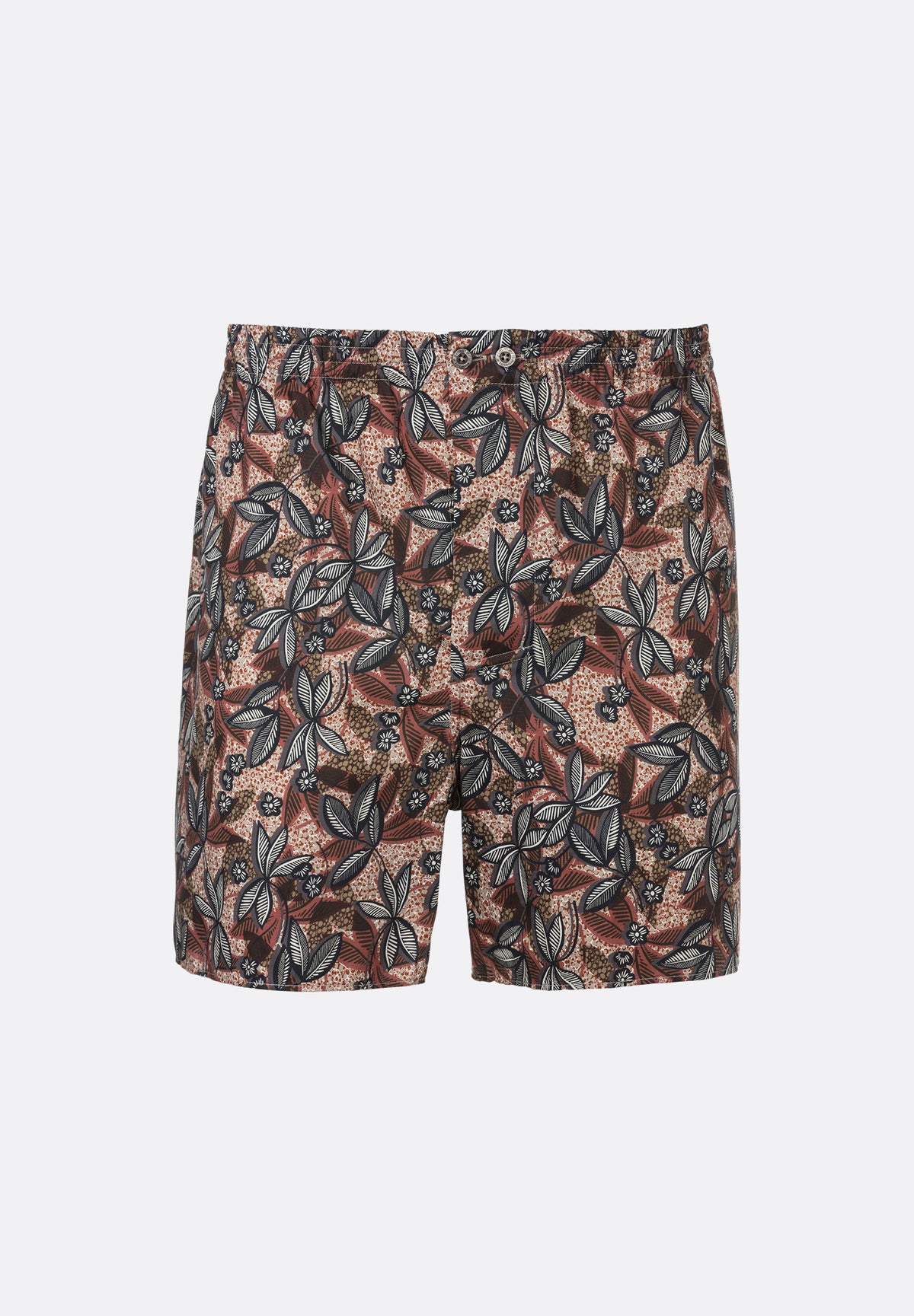 Cotton Sateen Print | Boxer Shorts - dark grey