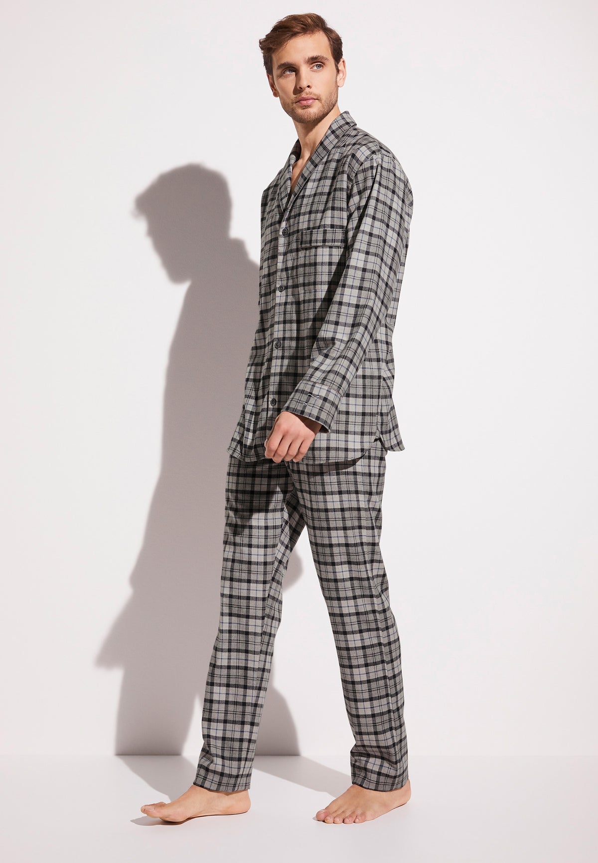 Cozy Flannel | Pyjama lang - grey check