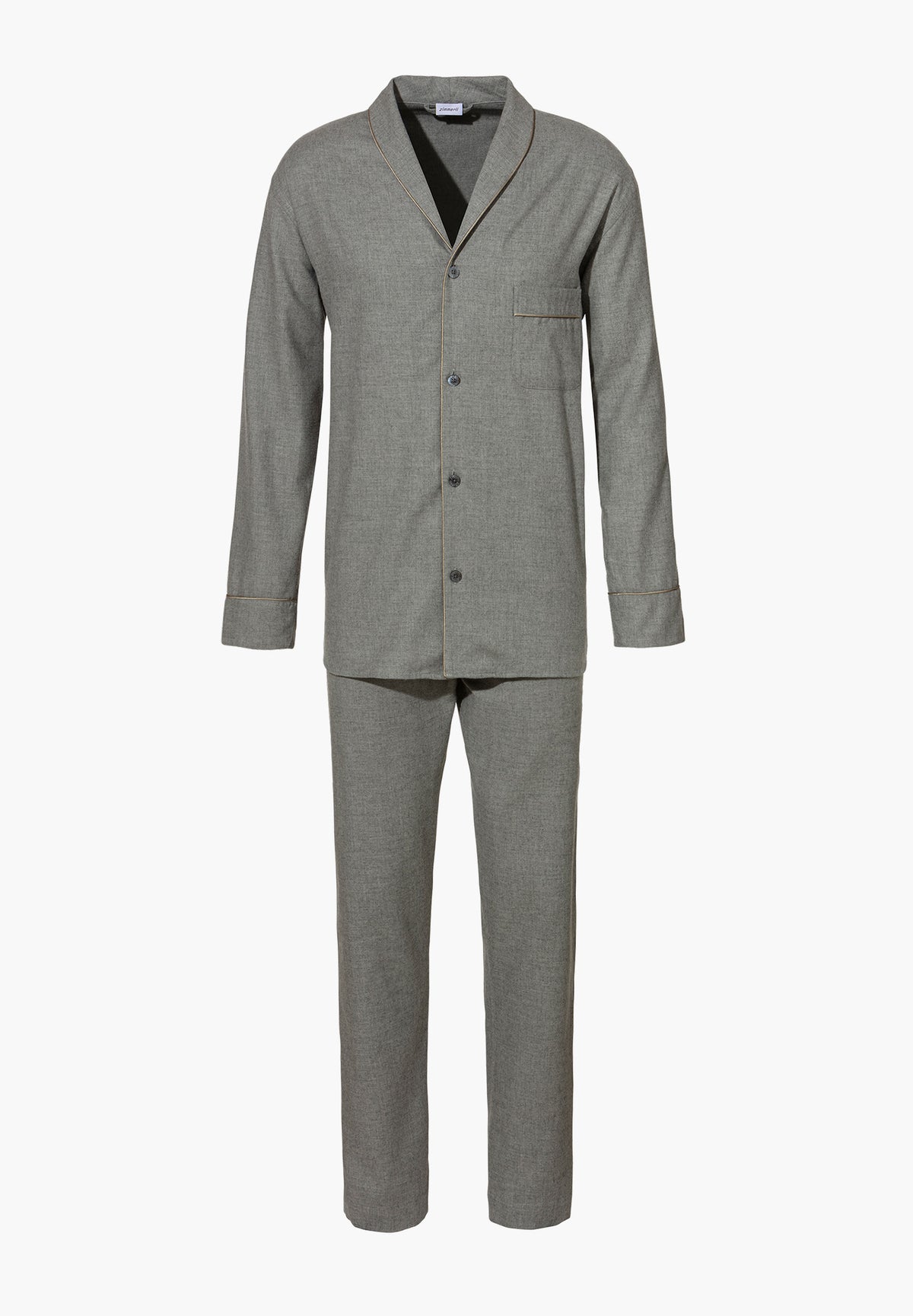 Cozy Flannel | Pyjama Long - grey mélange