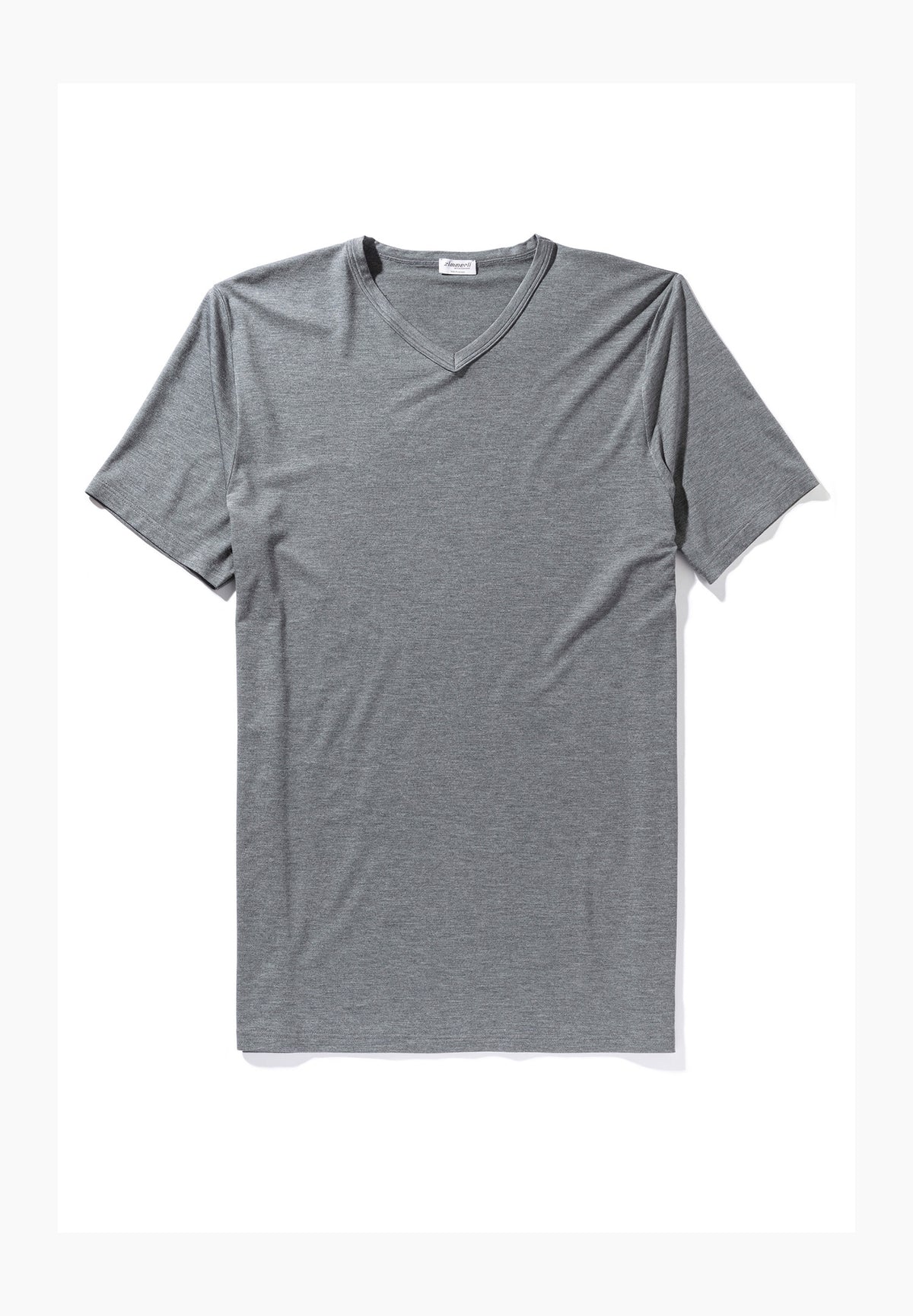 Pureness | T-Shirt kurzarm V-Ausschnitt - grey mélange