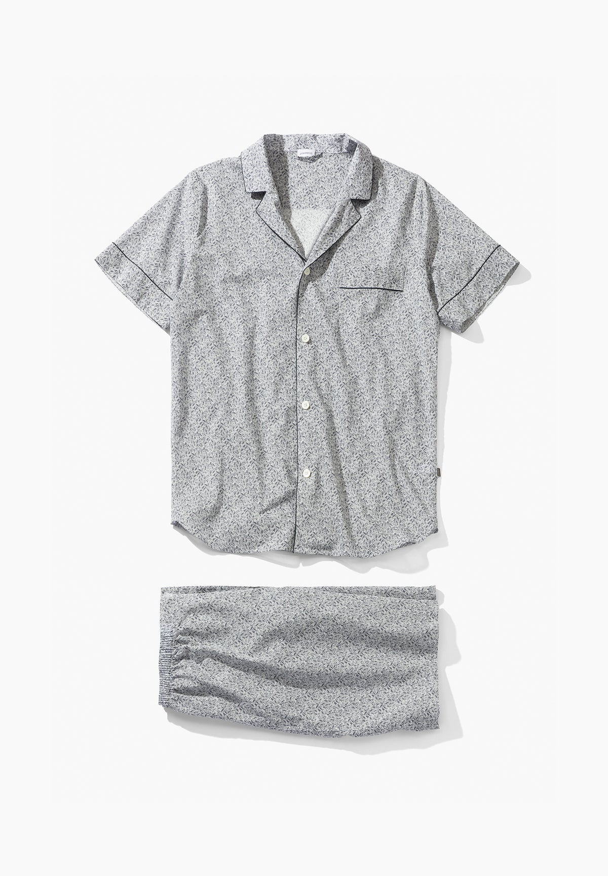 Cotton Voile Print | Pyjama kurz - navy