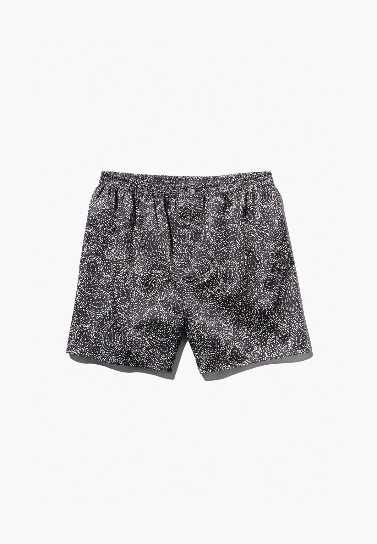 Cotton Sateen Print | Boxer Shorts - paisley dark blue