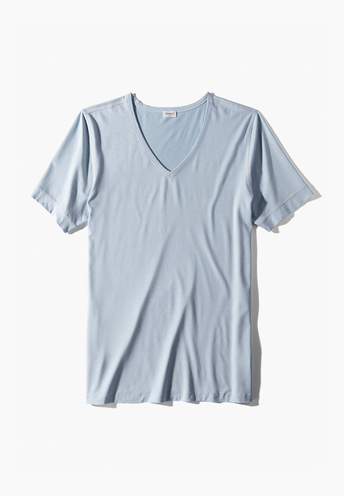 Pureness | T-Shirt Short Sleeve V-Neck - sky blue